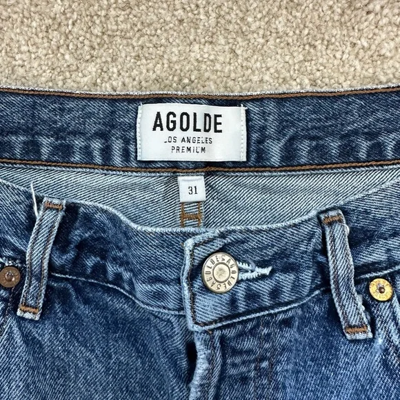 Agolde Parker Denim Short - Picture 2 of 3